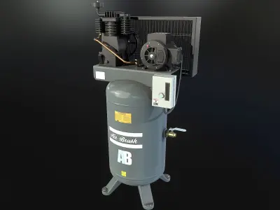 Air Compressor Low-poly 3D model order