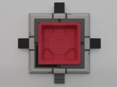 Sci-Fi Platform 02 Low-poly 3D model