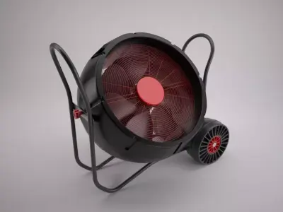 Industrial Fan 3D model 2