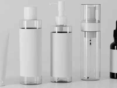 Skincare Cosmetics Pack Free 3D model