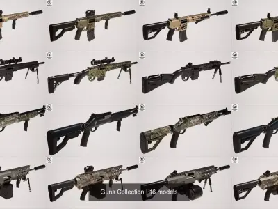 Guns Collection 3D Model Pack