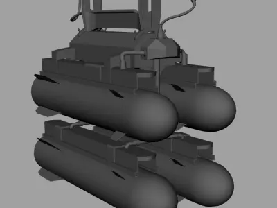 Hellfire Missiles with Marines Textures 3D model