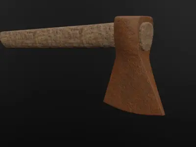 Rusty Axe tool 3D model
