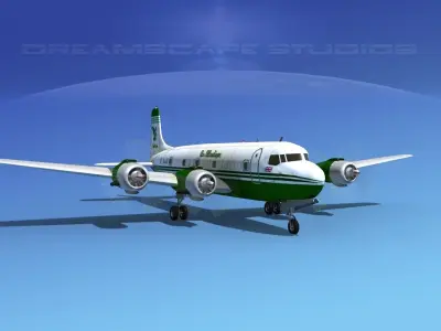 Douglas DC-6 Air Atlantique 3D model