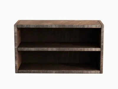 Simple Wooden Bookshelf 05  Low-poly 3D model