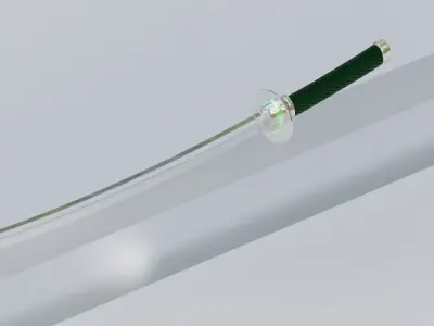 Katana and vakidzaci Low-poly 3D model