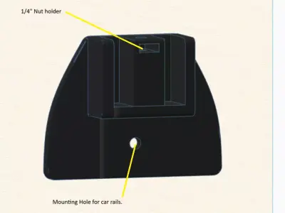 Universal Car Roof Rack Bracket  3D model