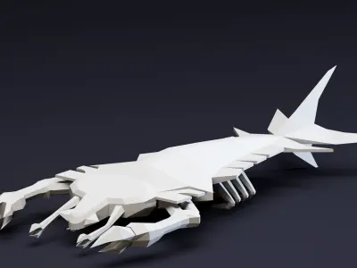 6 Steampunk Robotic Creatures- High detail 3d models Low-poly 3D model