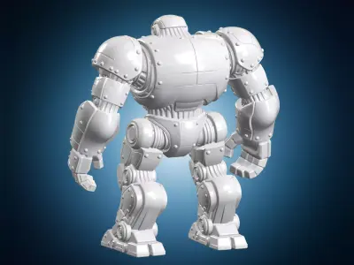 Cyber Forge Golem Robotic 3D Print Model 3D print model