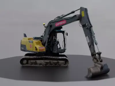 Excavator Digger - Construction Site Asset 3D model
