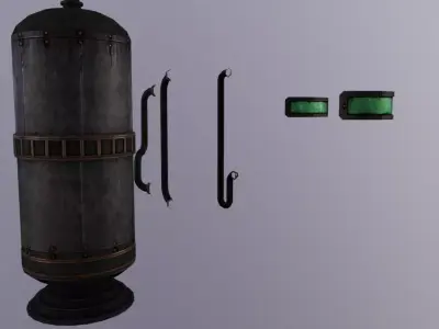 Machine ThinTank Low-poly 3D model