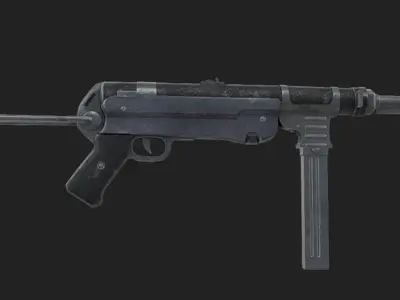 MP40 Submachine Low-poly 3D model