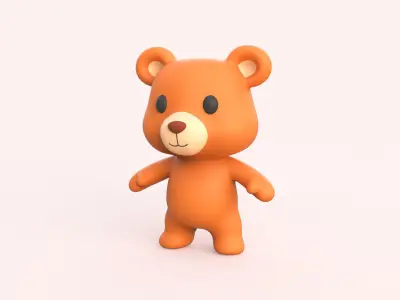 Little Animal Baby Animated Pack 01 3D model