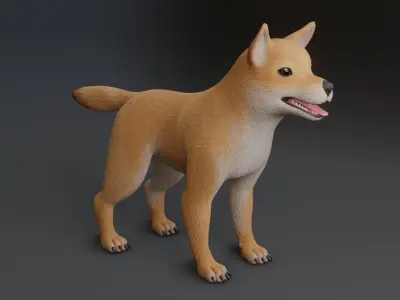 Floki Dog Low-poly 3D model