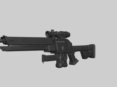 sci fi gun 2 Real gun Free 3D model