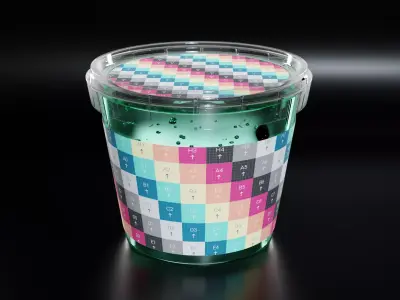 Plastic Bucket Mockup 3D model