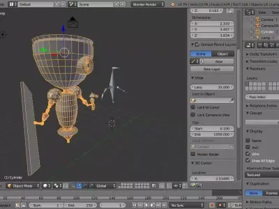 Worker robot Low-poly 3D model purchase