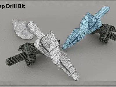Original Size Step Drill Bit Ready for 3d Print  model  3D print model