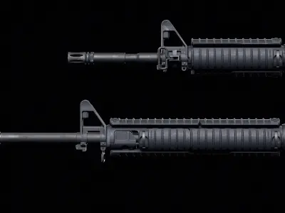 M4 - Handguards Low-poly 3D model