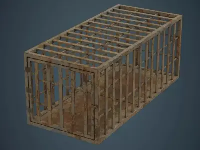 Cage 1D Low-poly 3D model