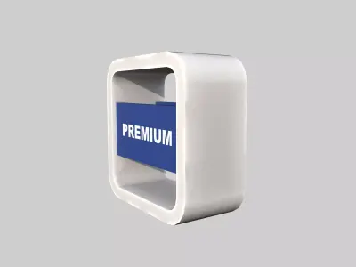 Modern Minimal Display Table Low-poly 3D model