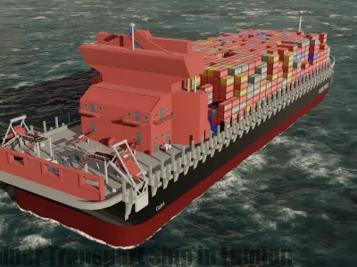 Container Ship 3D model shop