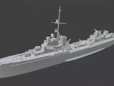 German destroyer  3D print model