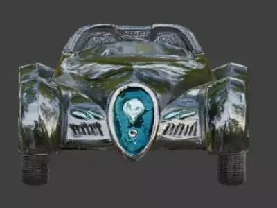Alien Neo-Vintage Roadster 3D Model Low-poly 3D model