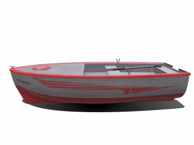 Row Boat Low-poly PBR Low-poly 3D model