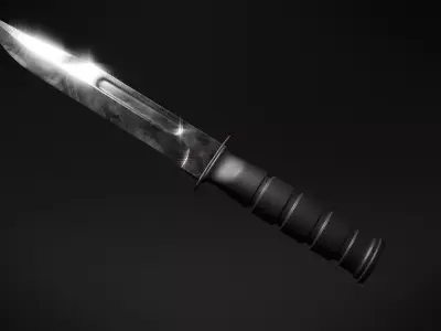 Combat Knife Free 3D model get