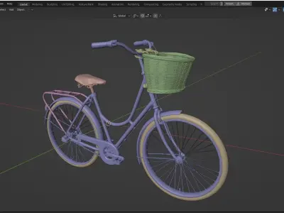 AR Vr and Game Ready Cycle 3d model Low Poly  Low-poly 3D model