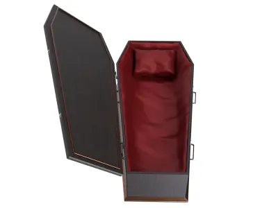 Coffin Box Maya Rigged Low-poly 3D model