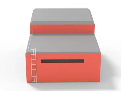 Factory Buildig A Free low-poly 3D model