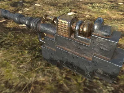 Heavy axe weapon Low-poly 3D model