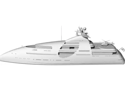 100 Meter Mega Yacht 3D model