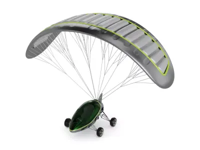 Unpowered Paraglider 3D model buy