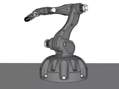 Modular Robotic Arm Low-poly 3D model