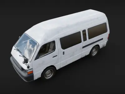 Toyota Hiace Van Low-poly 3D model purchase