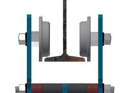 CRANE steel bracket with bolts 3D model