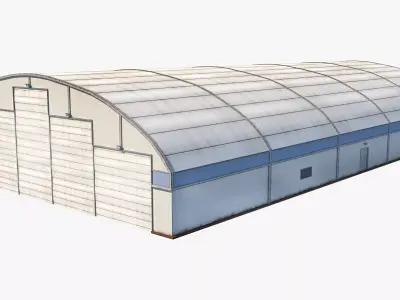Aircraft Maintenance Hangar Low-poly 3D model