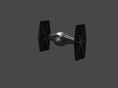 Low poly star wars ship Low-poly 3D model