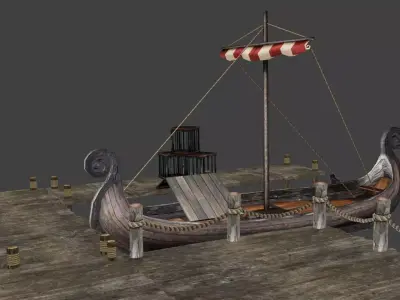 Viking port 3D model