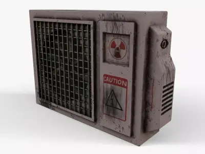 Air Conditioner Low-poly 3D model 7