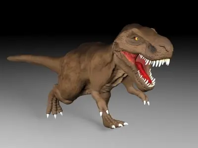 Rigged dino Low-poly 3D model