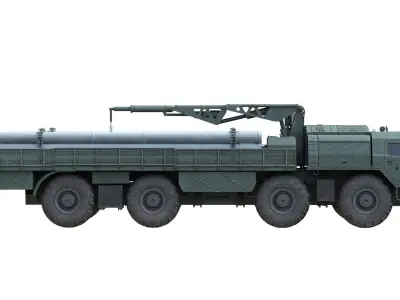 9T234 Smerch Transporter Low-poly 3D model