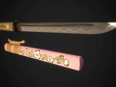 Tanto 04 Low-poly 3D model