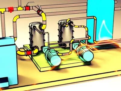 Boiler room 3D model purchase