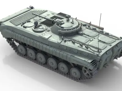 BMP 1 Infantry Fighting Vehicle Low-poly 3D model