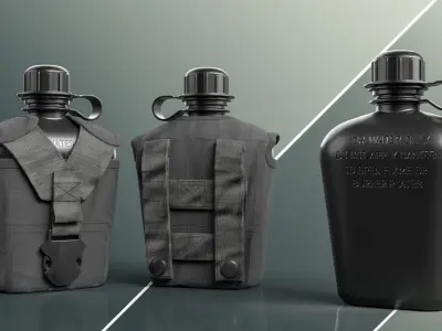 Military-Tactical Portable Bottle Pouch Free 3D model