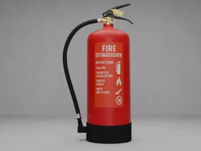 European fire extinguisher 3D model